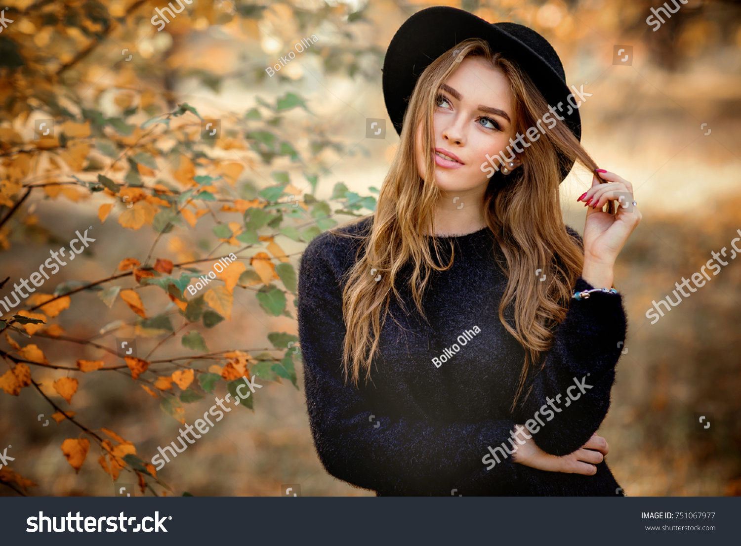 Autumn Image with Woman